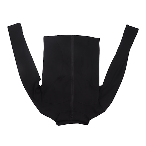 Yoga Jakke Dame Lett Full Glidelås Løpejakke Treningsjakke Slim Fit Yoga Sportsklær med Tommelhull Svart XL