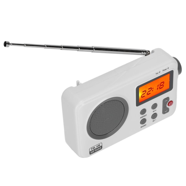 LCD Radio Kannettava AM FM Subwoofer HIFI Radio Tukee Näyttötaajuuskelloa Taustavalotoiminnolla