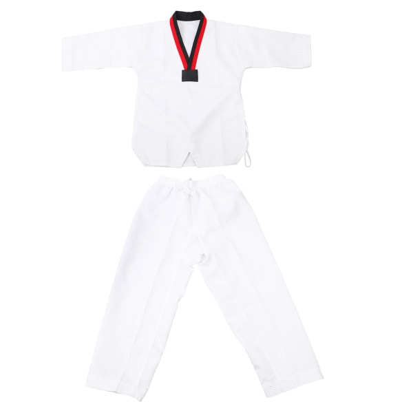 Taekwondo uniform stripete modell polyester bomull med belte kampsport treningsklær for nybegynnere idrettsutøvere Practice XL