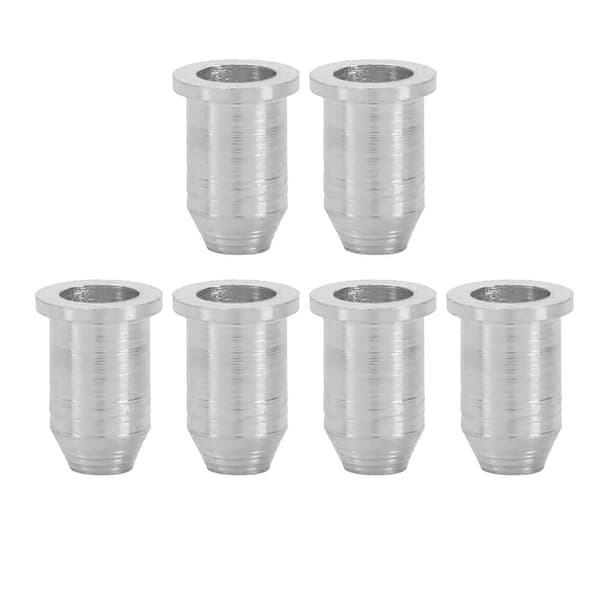 6 st järn elgitarr stränghylsor gitarr stränglock instrumenttillbehör (silver)