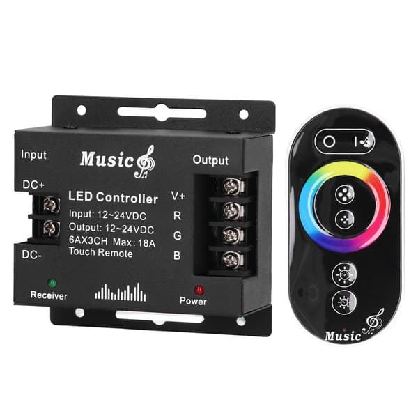 LED Controller Musik Touch Controller Høj Følsomhed RGB Strip Light Controller til Husholdningsbar