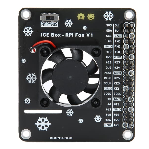 Køleventilator LED-lys Computertilbehør til Raspberry Pi 4B / 3B GPIO Udvidelseskort