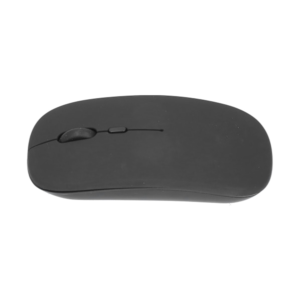 Trådløs mus, oppladbar, dobbelmodus 2.4G, ergonomisk, lydløs, optisk, datatilbehør (svart)