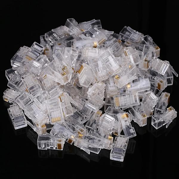 100 kpl/LOT Cat6 Cat6a verkko-internet-liitin 8P8C RJ45 modulaariset pistokekaapelipäät