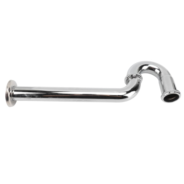 Messing håndvask afløbssæt sølv slick finish ingen aldring badeværelse håndvask afløbsrør udskiftning G1‑1/4in