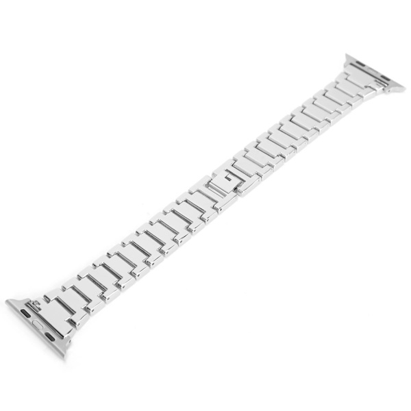 Metallurrem 5-rader rhinestones-pigger erstatningsklokkerem Passer for IOS-klokke 42 mm / 44 mm sølv