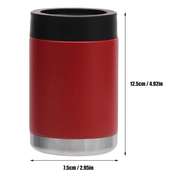 Termospullo 12oz 300ml Acciaio Inox Doppio Strato Tazza Termica per Alimenti di Grado Alimentare per Bevande Orso Acqua Rosso 12oz/300ml