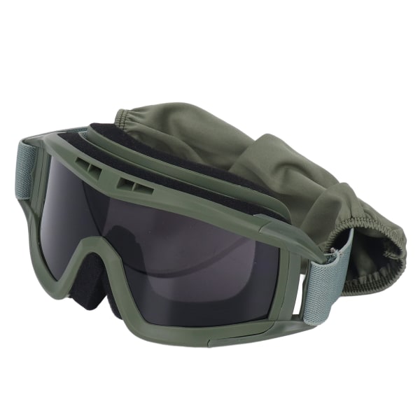 Vindtætte beskyttelsesbriller Eksplosionssikre og slagfaste sikkerhedsbriller med HD-objektiv til motorcykelski Oliven