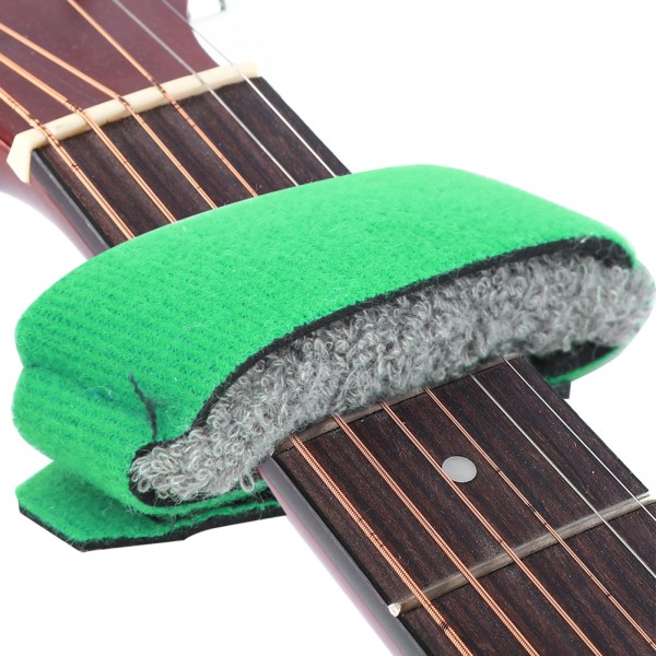 Instrument String Muter Noise Reducer Demper for 6-strengs elektrisk tre akustisk gitarbass (grønn)