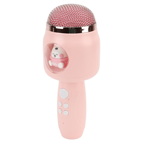 Sød børnemikrofon trådløs Bluetooth dejlig husholdning håndholdt mikrofon til fest pink