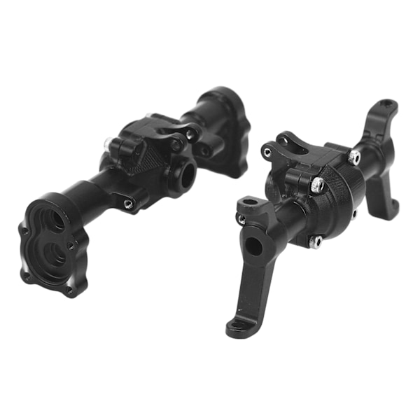 RC Etu- ja Taka-akselin Kotelo Alumiiniseos CNC Akselin Kotelosetti FMS FCX24 1/24 RC Autolle Musta