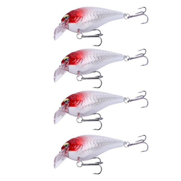 4st Artificiell Simulering Plast Minnow Crank Rock Lure Bete Fisketillbehör3#