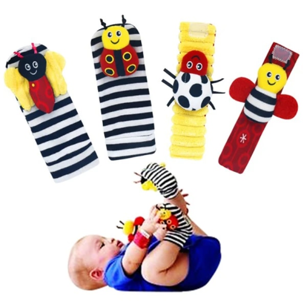 Baby rangle sokk leke 3-6 til 12 måneder jenter gutter lære leketøy 1