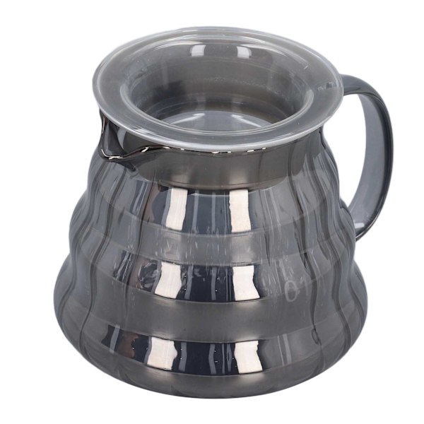 Glas kaffekande elektroplettet grå stribet glas kaffekande kaffekande manuel drypkande filter 300ml 8,4 x 11cm