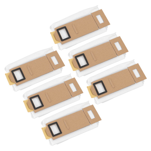 6 stk støvpose støvsuger reservedeler for Xiaomi Roborock T7S Plus EU-versjon