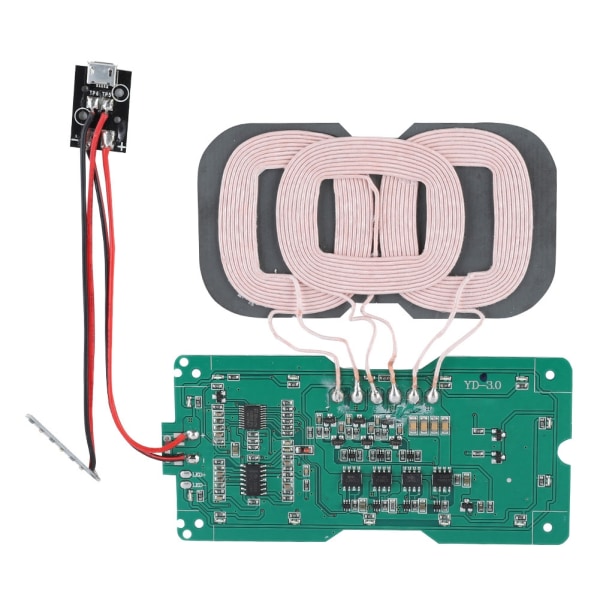 DIY QI Standard 3 Coil Trådløs Lading Sender Modul Kretskort Spolelader