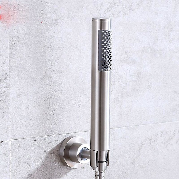 Anti-Limescale Large Shower Head with Bathroom Hand Showers and 150cm Stainless Steel Flexible Hose