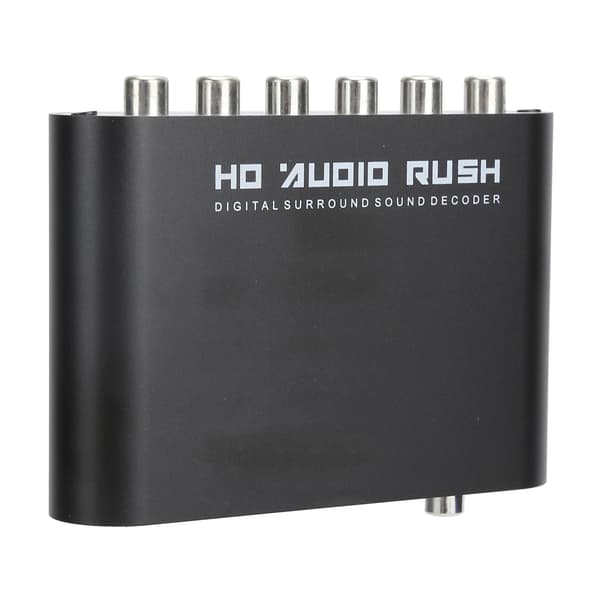 5.1CH DTS Dolby Converter AC3 Audio Decoder Digital Optisk Coax til Analog Lyd til Hjemmekoncertsal Biograf (HostUSB+Optisk Fiber)