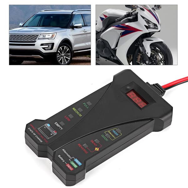 Digitalt Display 12V Bilbatteri Tester Analysator Diagnostisk Værktøj