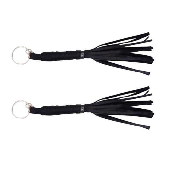 2 stk Mini Whip Pendant Nøgleringe Gave Nøgleholder Flirting Pendant Spanking Paddle Nøgleringe Craft Ornament