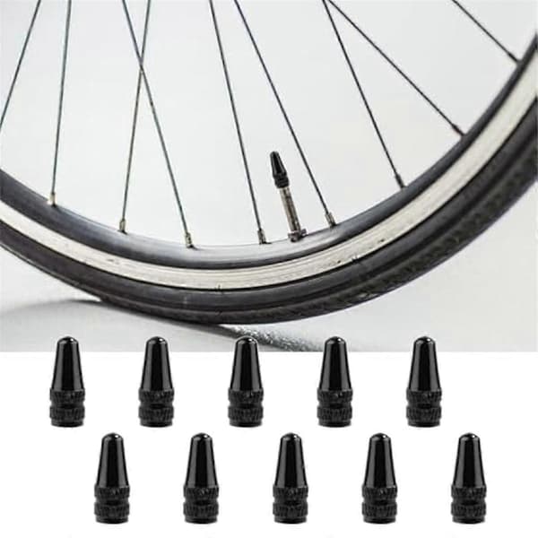 10 stk. ventilkerner til Presta, udskiftning af ventilkerner til cykel med 2 ventilkernefjernerværktøjer og 10V