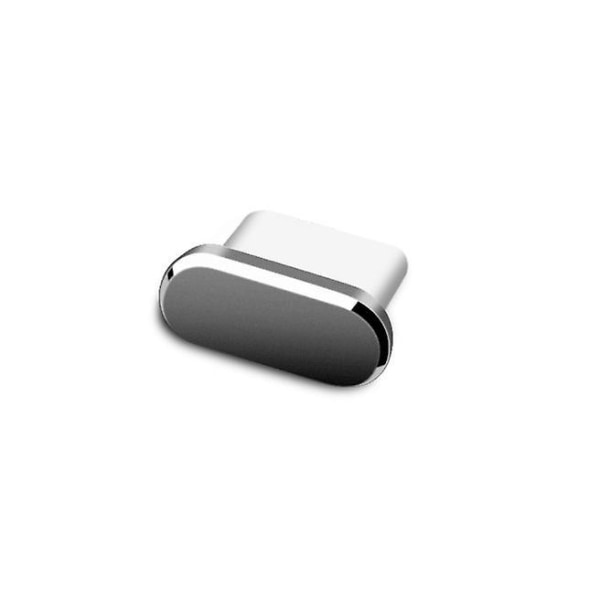 Type C støvplugger - 6 pakke grå aluminiumslegering USB C anti-støvplugger for smarttelefon og bærbar ladeport