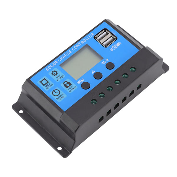12V 24V Solcellelader Dual USB Port Solcellepanel Lader Kontroller for Industri 20A