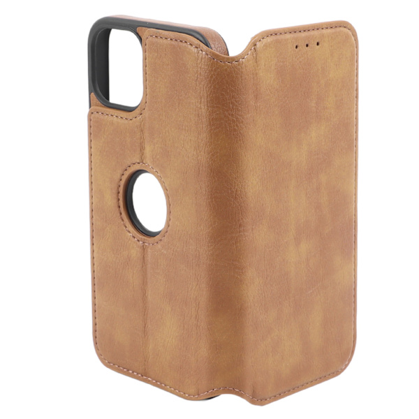 Retro Mobiltelefon Flip- case Mobiltelefonhållare Plånbok Skyddande TPU- case för Iphone Brun för IPhone 11