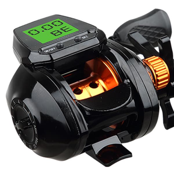Fiskespöle med Digital Display, Dubbelbroms, Lättvikts, Explosionssäker Tråd, Baitcasting Spöle, Guld