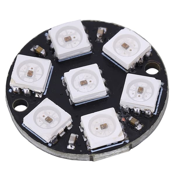 10 stk. LED Driver Udviklingskort Rund Indbygget Farvelys Cjmcu 7 Bit WS2812 5050 RGB