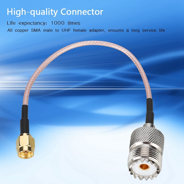 1st SMA hane till UHF hona Adapter Kabelkontakt Omvandlare för RF-radioantenn 15cm