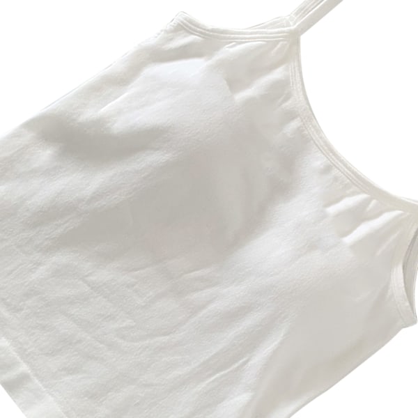 Tanktopp for kvinner, stilig spaghettistropp, smal passform, myk, lett, pustende, uten ermer, camisole for fest, utendørs, hvit, fri størrelse for 40 kg til 70 kg