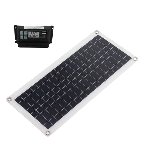 30W 30A Solpanel Oplader Controller Kit Polykrystallinsk Silicium 12V Bil Autocamper Båd Marine Trailer