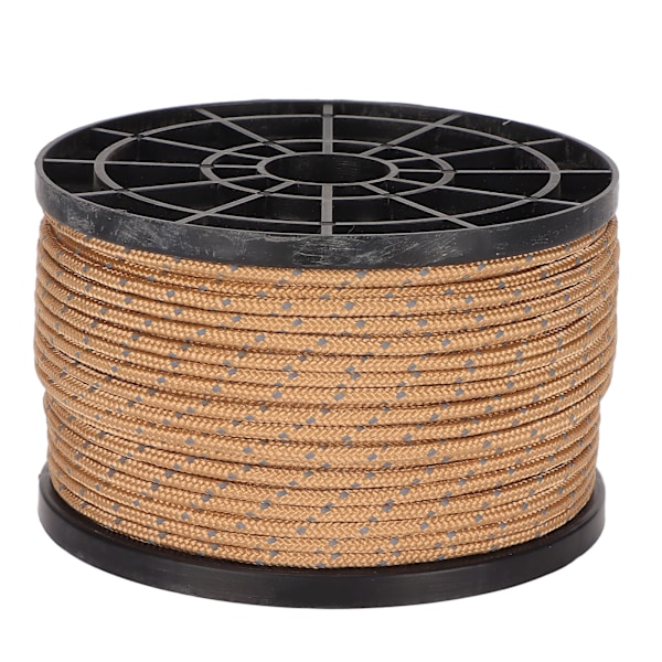 Camping tält rep 50 meter hög densitet anti UV slitstark khaki reflekterande utomhus camping rep