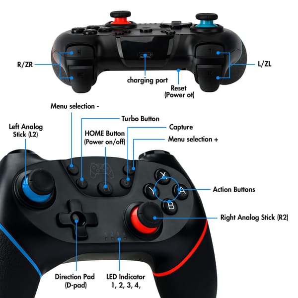 Kompatibel med Switch fjernkontroll joystick-kontroller