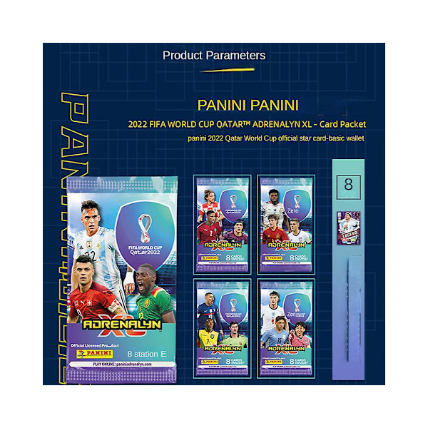 Ny 2022 Panini Fodboldstjerne Kortboks Qatar VM Fodboldstjerne Samling Messi C Ronaldo Fodboldspiller Limited Edition Kortboks Sæt