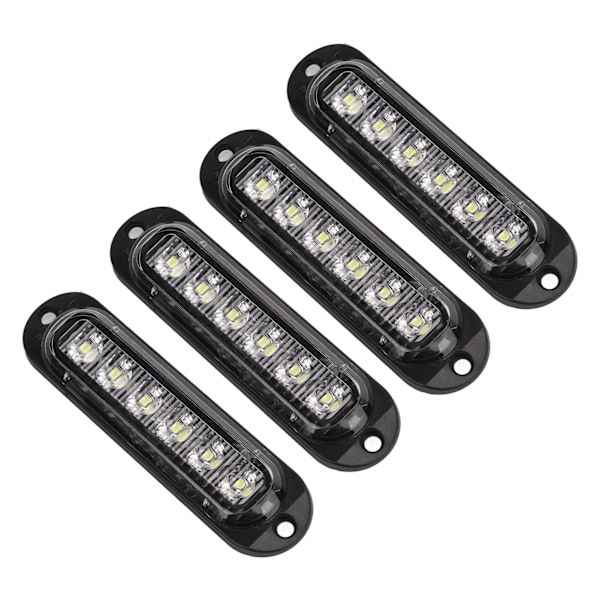 4 stk. Lastvogns Sidelys Høj Lysstyrke 90LM IP65 Vandafvisende 6 LED'er Lastvogns Nødlys 12‑24V Hvid