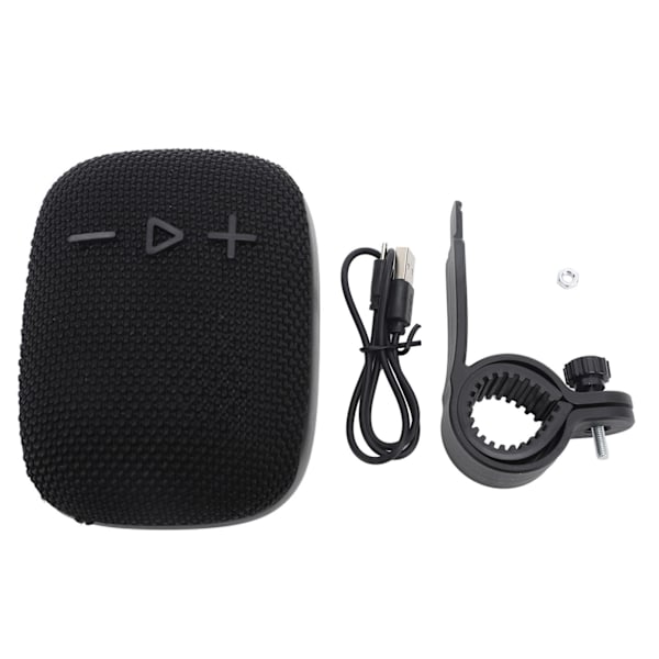 Kannettava Bluetooth kaiutin IPX7 vedenpitävä minisubwoofer jalustalla ulkopyöräilyyn, musta