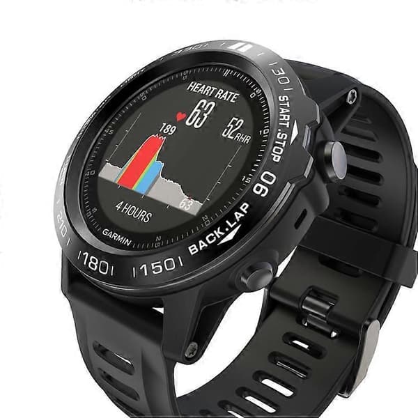 Til Garmin Fenix 3/3 HR Smart Watch Stålramme, B Version Black Ring White Letter