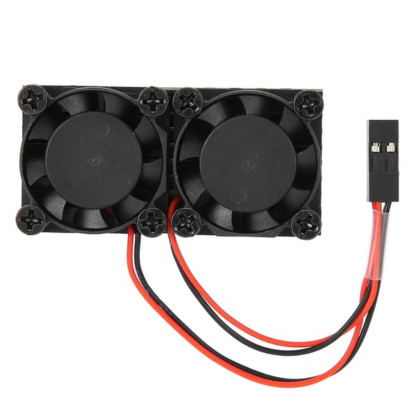 Køleventilator til Raspberry Pi 4B Board Dobbelt Køleprofil Modul Termisk Lim 1200MHz 5V