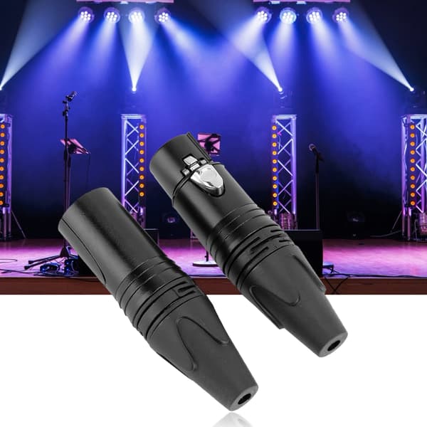 Sort 5 par 3-benet XLR-stik Audio-stik