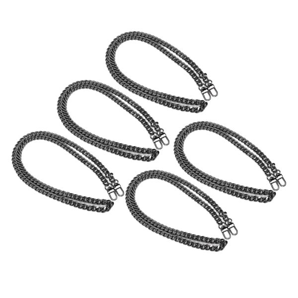 5 stk smykkekjede Elegant rustsikker 1m Lengde metallhåndverkskjede for DIY Halskjeder Armbånd Anklet Sølv Svart