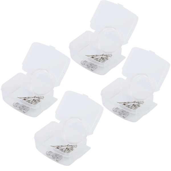 4 box hög kolstål fiskekrokar med lina stark skarp mask mjuk bete Jig fisk krok2#