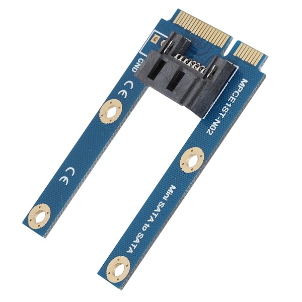 mSATA - SATA -sovitinkortti Mini SATA - 7pin SATA MPCIe -laajennus SATA vaakasuuntainen