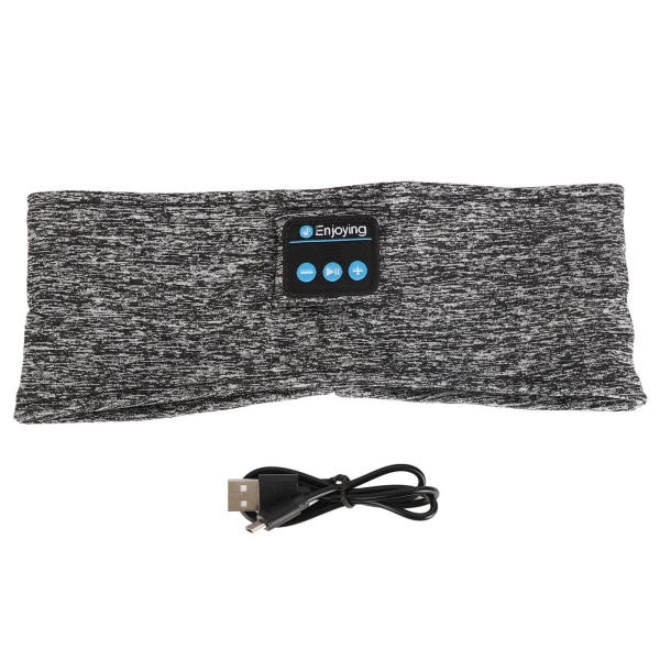 Sportsmusikk-hodebånd Bærbar USB-søvnhodetelefon BT-hodebånd for sovetrening Jogging Reise Meditasjon Heather Grey