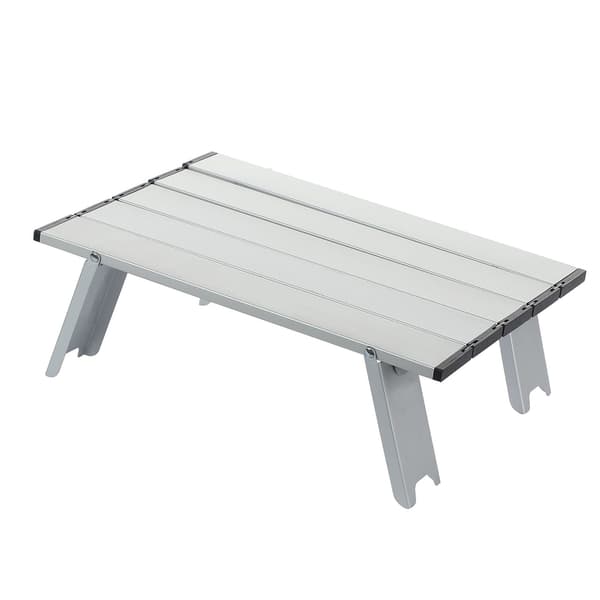 Lite Sammenleggbart Utendørsbord Aluminium Legering Bærbart Camping Sammenleggbart Bord for Strand Piknik Sølv