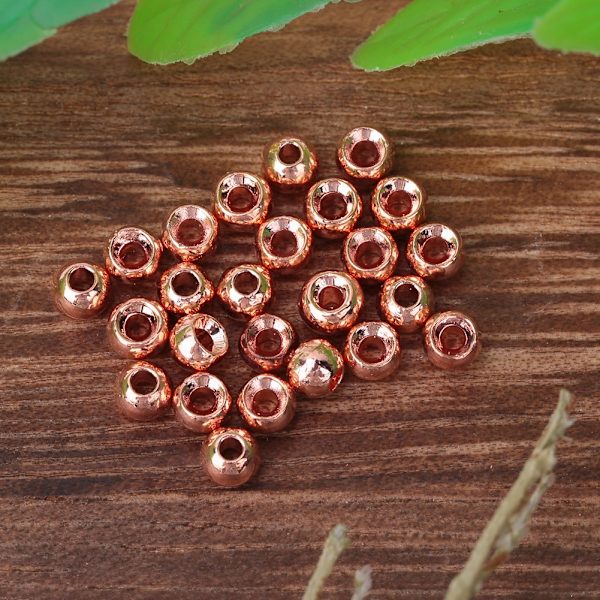 25 stk slissede wolframfluebindeperler Jigkroker fiskeutstyrtilbehør (3,8 mm)