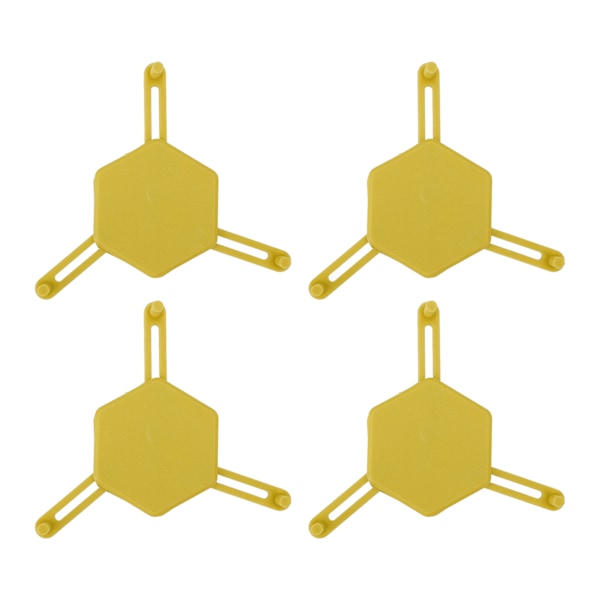 4 kpl kuusikulmaista aluslevyä, tyylikkäät, säädettävät, monikäyttöiset kuusikulmaiset aluslevyt juomille ja pienille esineille, keltainen