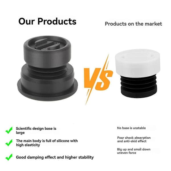 Antivibrationsgummifødder til Bambu Lab 3D-printere, til P1 X1 A1 Mini Skridsikker, Støvtæt Des Black