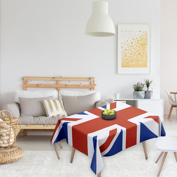 Union Jack Dugdug Klassisk Traditionel UK Flag Spisestue Køkken Hotel Rektangulær Dug